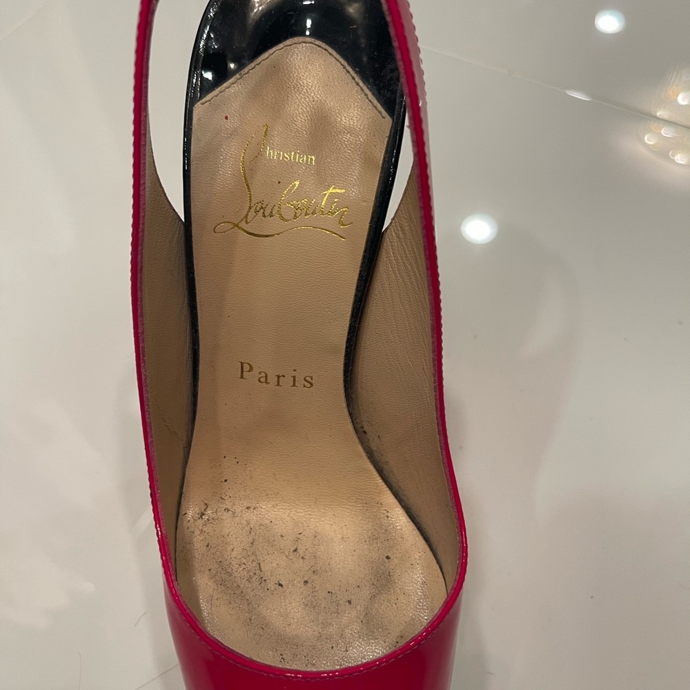 Christian Louboutin Peep Toe Slingbacks - Picture 11 of 14